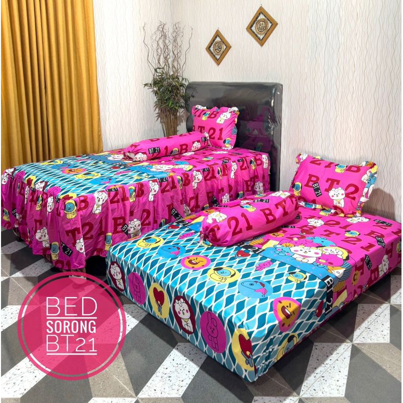 Sprei Bed sorong Rumbai BT21 / BTS  #1