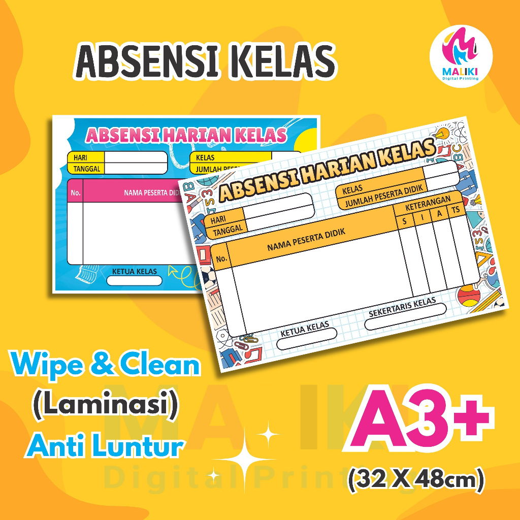 Poster Absensi Harian Kelas