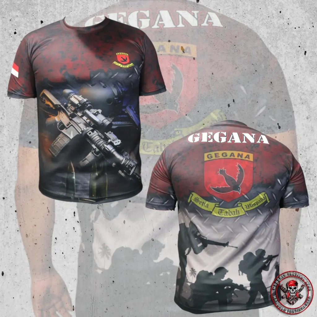 Kaos Jersey Tactical Gegana lengan pendek Kaos Dryfit Gegana 001
