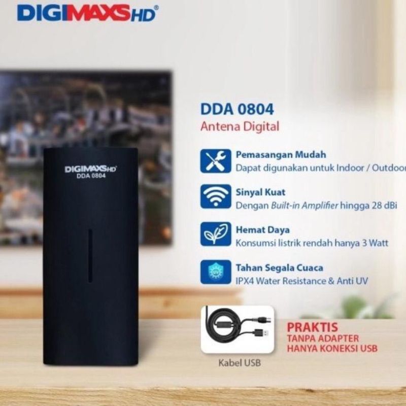 ANTENA TV DALAM LUAR DIGITAL 2in1 INDOOR OUTDOOR DIGIMAX ANTENNA DIGITAL 0804