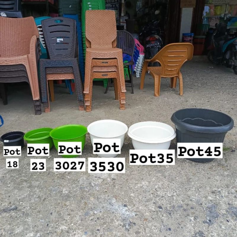 POT TANAMAN PLASTIK VITARA / POT HIAS / POT BUNGA / POT BESAR