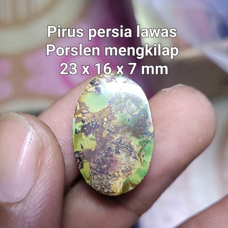Batu akik pirus piruz viruz virus firus firuz persia lawas porslen mengkilap