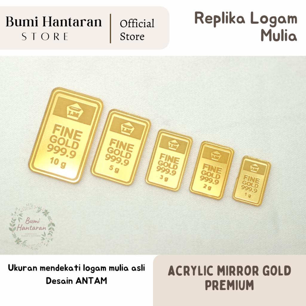 Bumi Hantaran - Replika Acrylic LM Logam Mulia Mahar DIY Pernikahan Bingkai