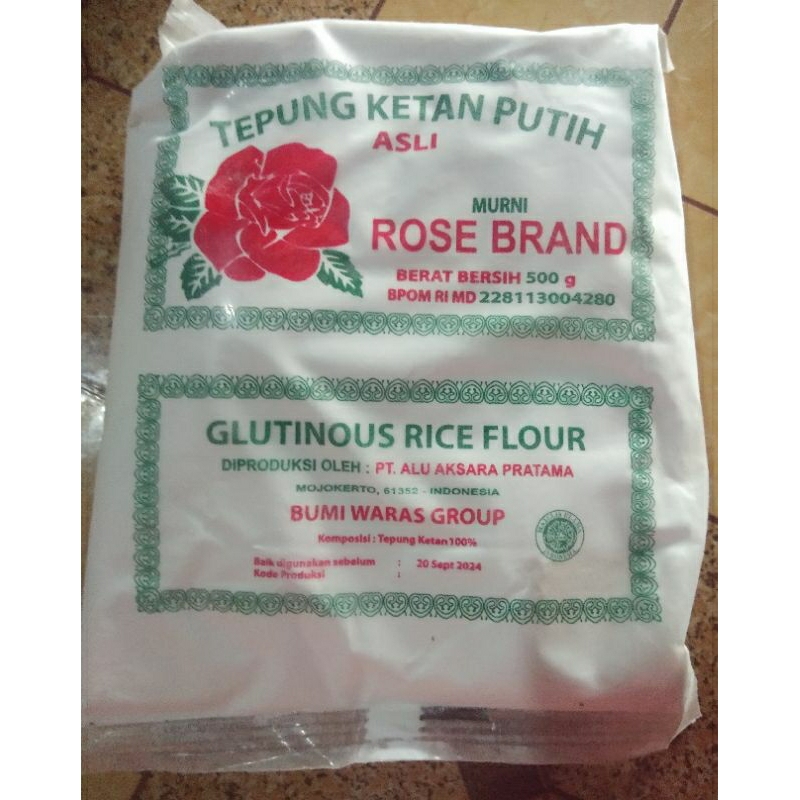 

Tepung Ketan Rose Brand 500 gram