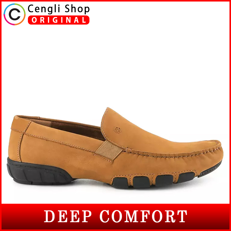 HM027 HUSH PUPPIES SEPATU LOAFER PRIA ORIGINAL LOAFERS KULIT ASLI ORI COKLAT MUDA