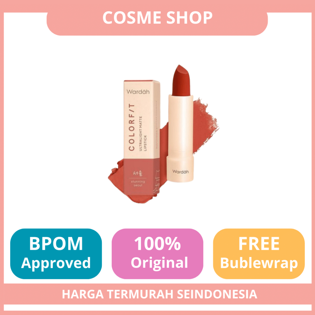 Wardah Colorfit Ultralight Matte Lipstick Korean Edition/Wardah Lipstik/Wardah Lipstick