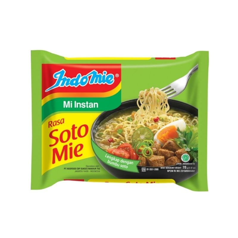 

Indomie goreng/soto/ayam bawang 69gram