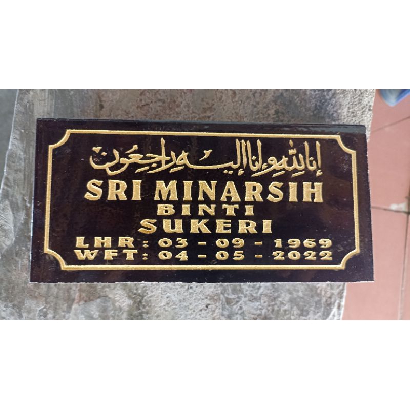 Batu Nisan Nama Kijing Bahan keramik Termurah