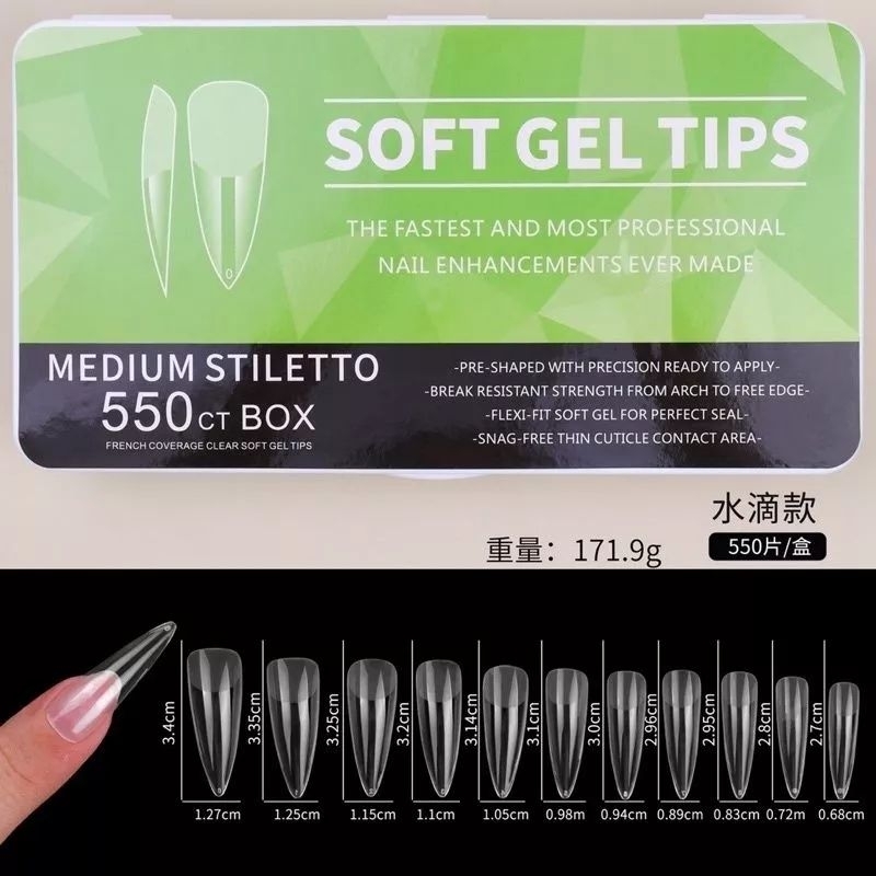 Soft gel tips Kuku palsu Soft tips Sof gel nail tips Toe tips Kuku Palsu