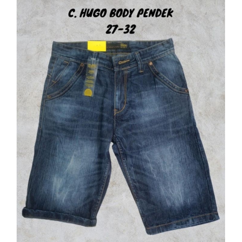 celana jeans hugo body pendek