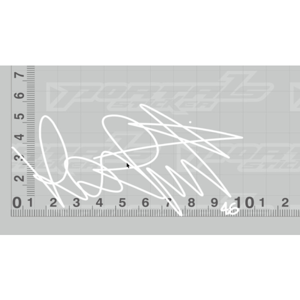 Sticker Cutting HELMET ROSSI - Tanda Tangan VALENTINO ROSSI