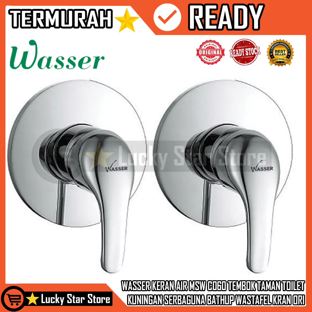 WASSER KERAN AIR MSW C060 TAMAN TEMBOK WASTAFEL BATHUP KRAN AER CUCI PIRING MANDI STAINLESS KERAN DI