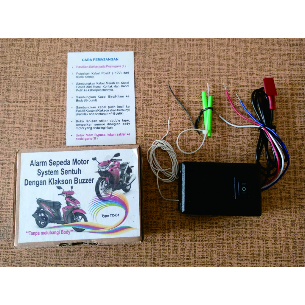 ALARM MOTOR SENSOR SENTUH, KLAKSON BUZZER