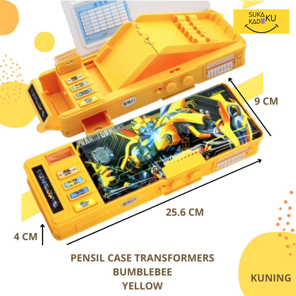 

Kotak Pensil Transformers Pencil Case Tempat Pensil Magnet Sandi