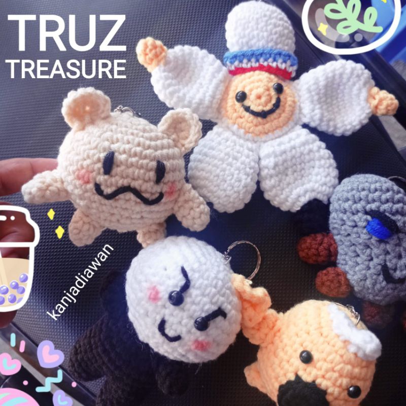 Amigurumi TRUZ Gantungan Kunci Boneka Truz Treasure Boneka Rajut