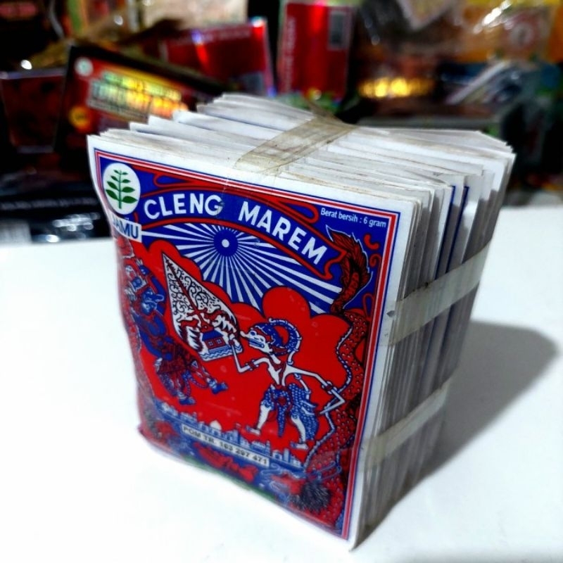 Jamu Cleng Marem / Jamu Cap Becak / Jamu Wayang Slop 25 Sachet