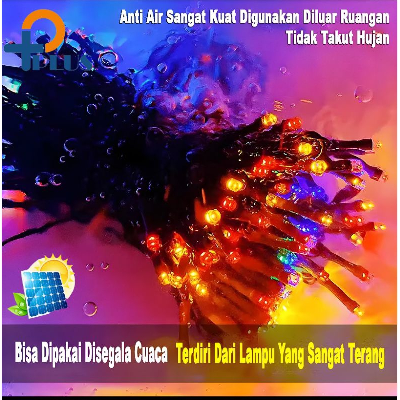 [ PPLUS ] Lampu Solar Cell Tenaga Surya RGB warna warni 5 meter &amp; 10 meter  Lampu Dekorais Taman Tenaga Surya 5m &amp; 10m