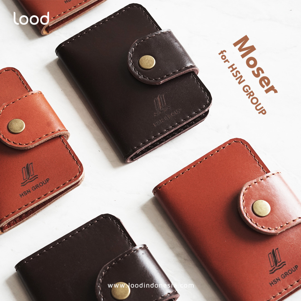 DOMPET KARTU KULIT ASLI MOSER - GRATIS UKIR NAMA