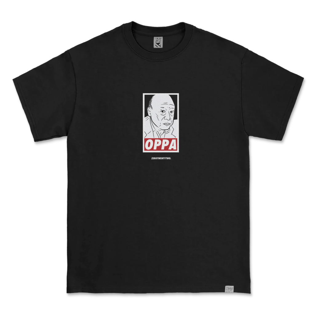 Kaos Distro Parodi ZeroTwentyTwo T-shirt Oppa Black | Kaos Pria Parody Plesetan Lucu Obey