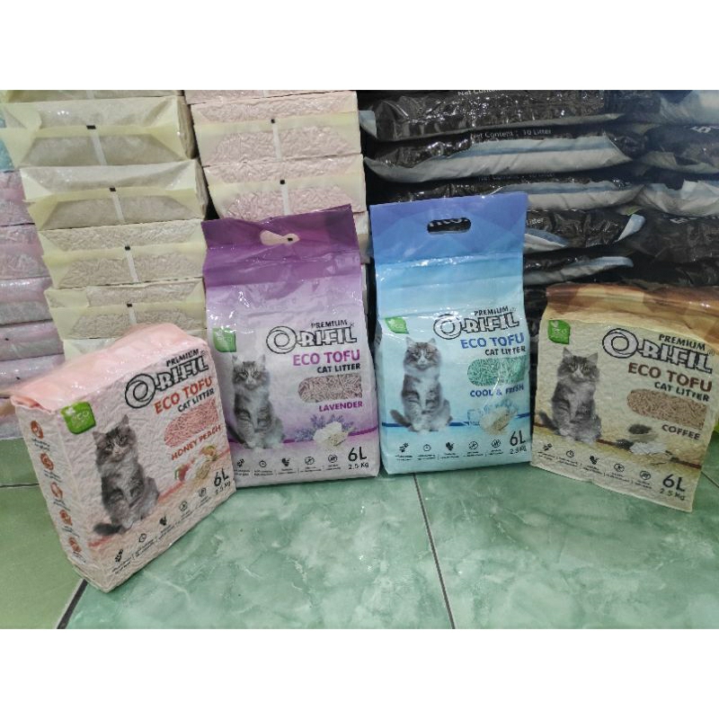 Hve PASIR ORIFIL ECO TOFU CAT 6LITTER / PASIR SOYA / PASIR TOFU