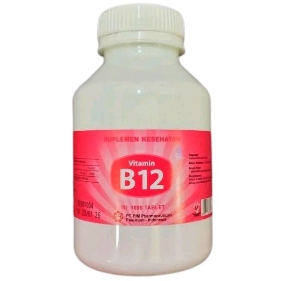 VITAMIN B12 10mcg - PIM (1000's /Botol)