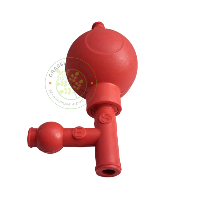 Pipet Filler Universal Bola Hisap Isap Pipette Rubber Bulb Merah