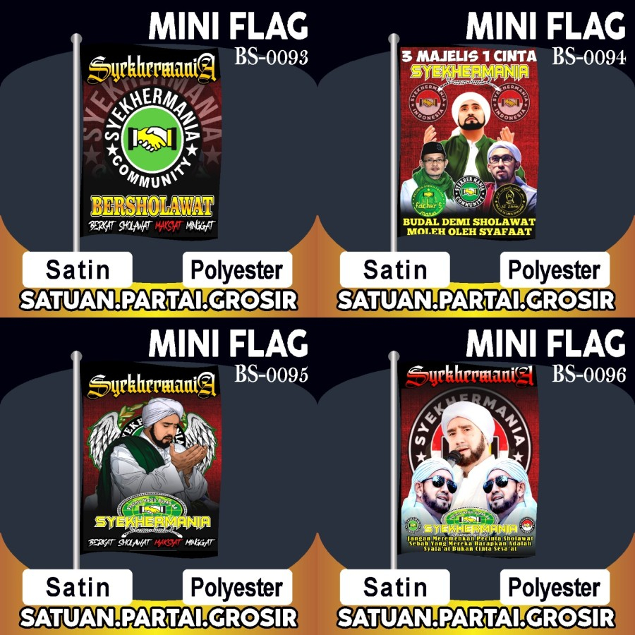 Bendera Syekhermania Community Merah Hitam/Cetak Bendera Syekhermania