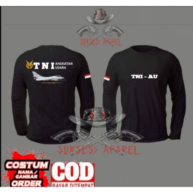 kaos tni au lengan panjang