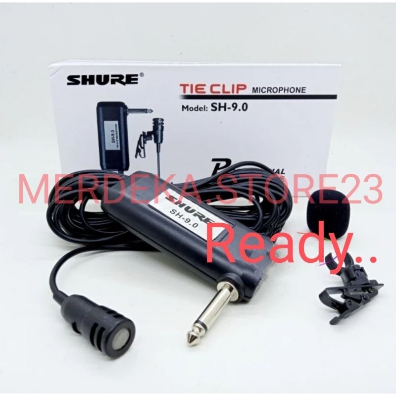 Mic Jepit Shur SH 9.0 Kabel 10M Mic Clip On/Kancing - Mic Imam Masjid