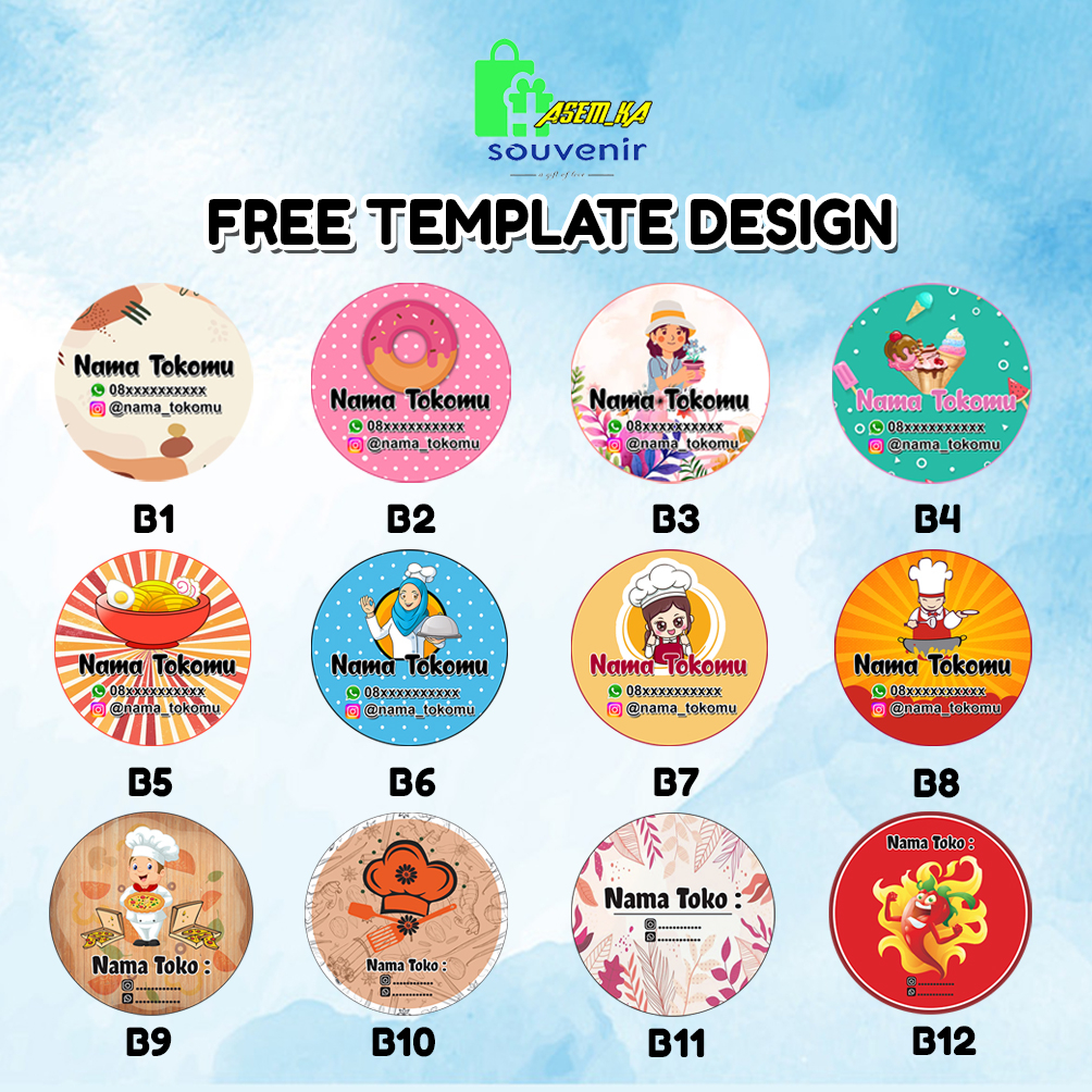 

STIKER CUTTING LABEL KEMASAN MAKANAN CATERING SNACK CUSTOM NAMA PROSES CEPAT