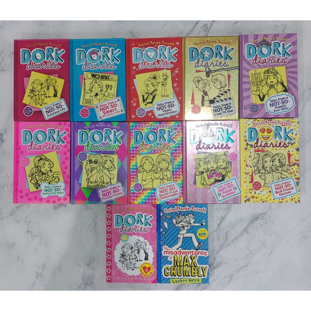 Dork Diaries Series 1 5 6 7 8 10 11 12 13 14 Hardcover & The Misadventures of Max Crumbly Locker Her