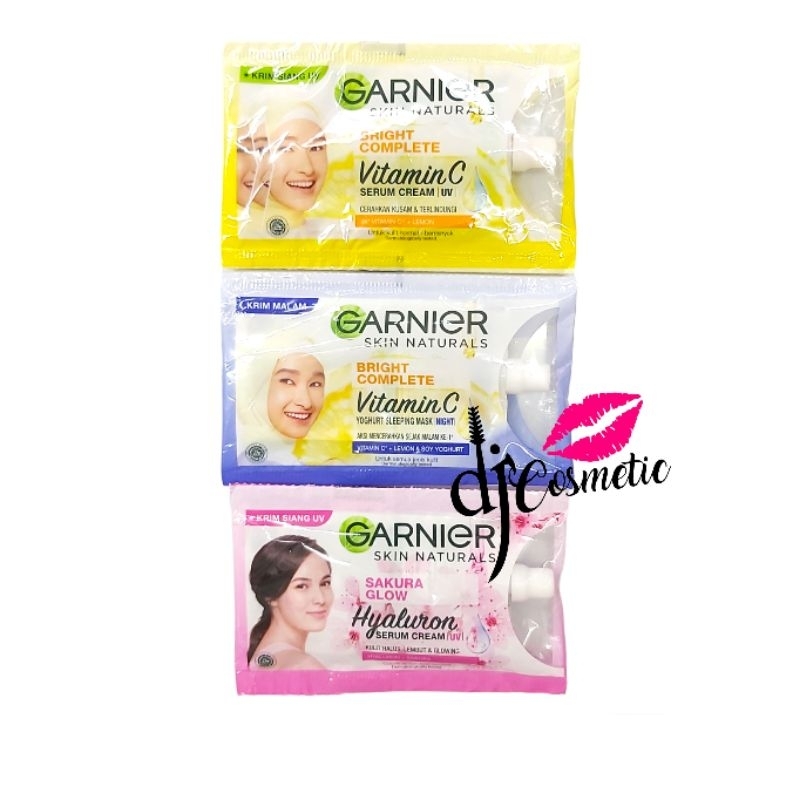 [Saset 7ml] Garnier Cream Sachet | Day Cream | Light Complete | Bright Complete | Sakura White | Whi