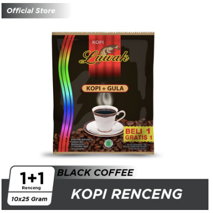 

Luwak Kopi Plus Gula 25gr - 1 Renceng isi 10 Sachet