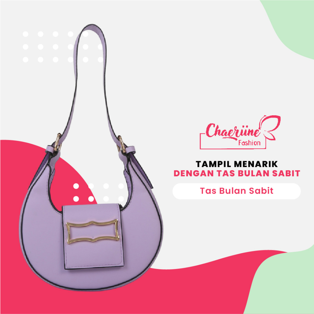 Tas Bahu Bulan Sabit by Chaeriine - Slingbag Kecil Import Model Hobo - Shoulder Bag Half Moon Mini W