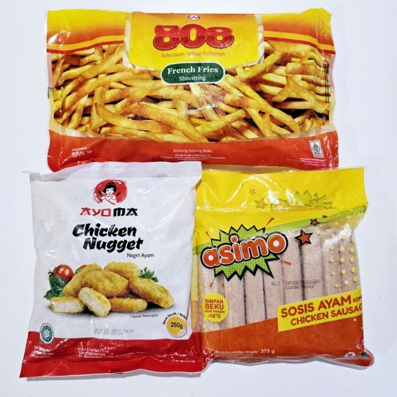 

[PAKET HEMAT] 808 kentang+AYOMA nugget+ASIMO sosis