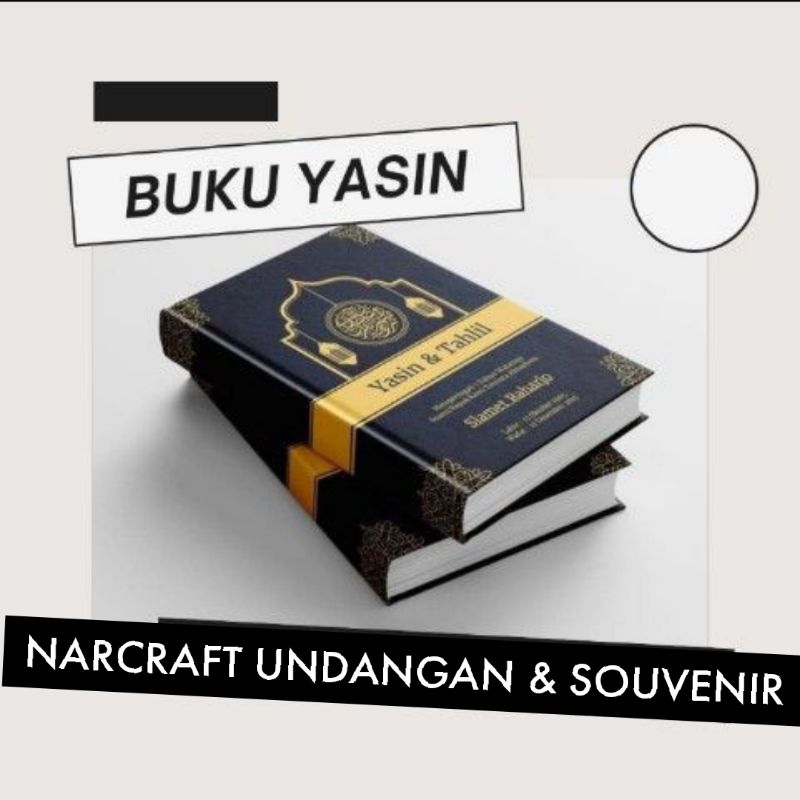 NARCRAFT BUKU YASIN 128 HLMN COVER EMBOS SILVER / EMAS