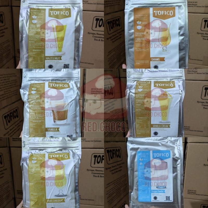 

Tofico Powder 1kg/Vanilla/Hazelnut/Caramel/White Choco/Frappe