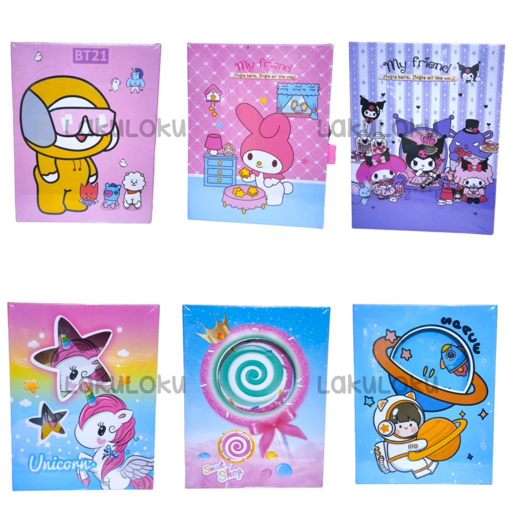 

Buku Diary Gembok Ukuran A6 Fancy Gambar Lucu