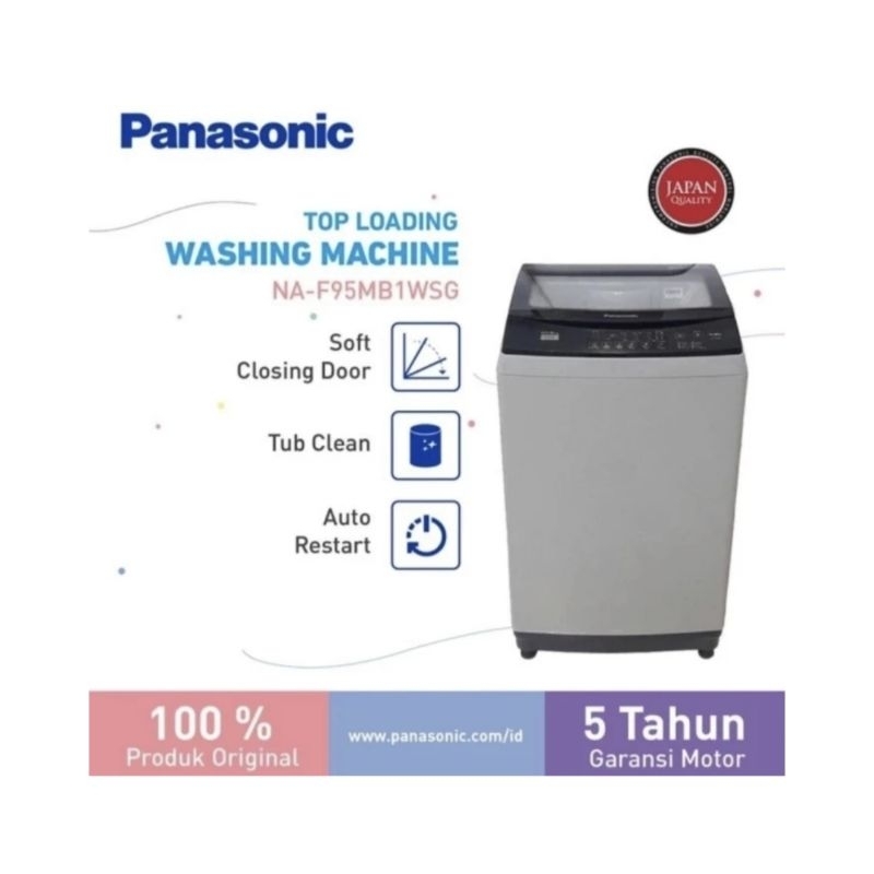 Mesin Cuci 1 Tabung Panasonic NA-F95MB1WSG 9,5kg