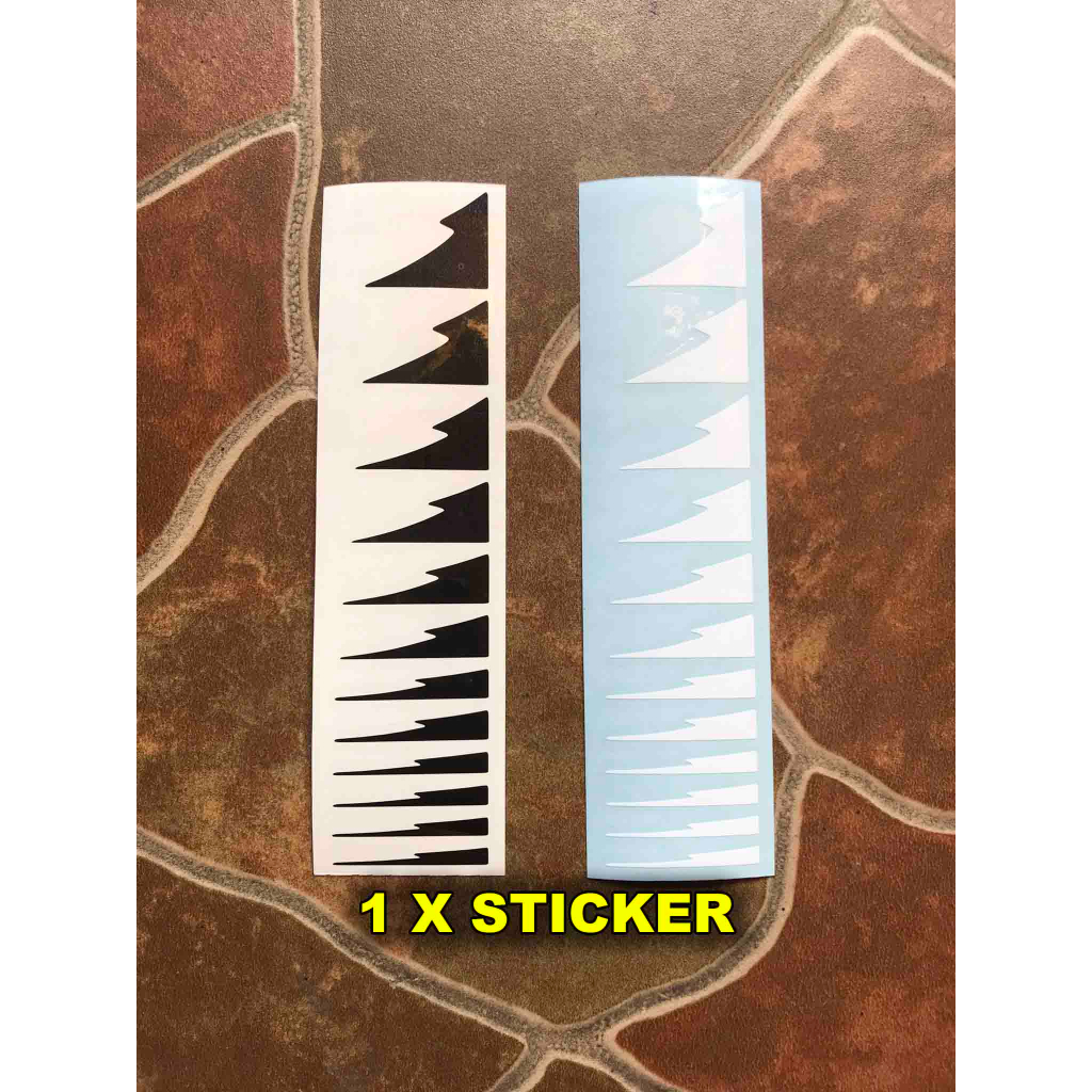 Reverse Sharktooth Sticker Inlay Gitar & Bass Fretboard Elektrik akustik klasik nylon Fingerboard De