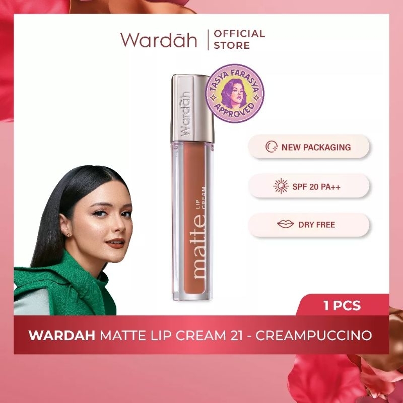 Wardah Matte Lip Cream 21 Creampuccino