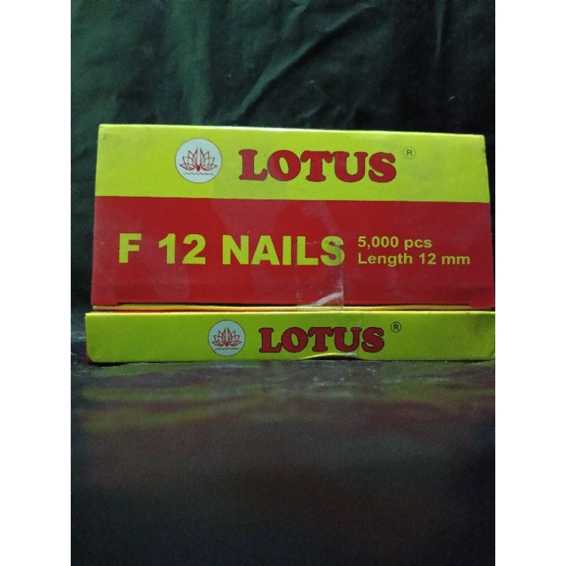 

staples f12 lotus / paku tembak angin f 12 lotus / airnails lotus f12 isi 5000pcs