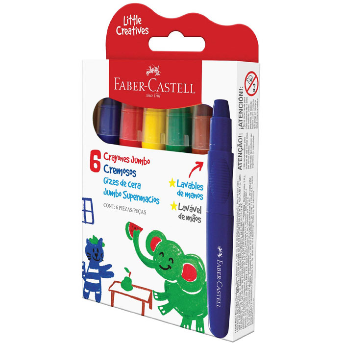 

Jumbo Creamy Crayon Set 6 Faber Castell Krayon Warna Anak