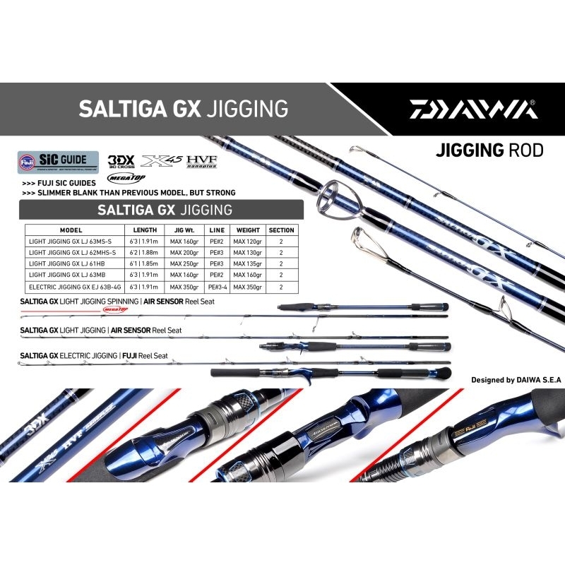 Joran Jigging DAIWA SALTIGA GX LJ 2023 | SPINNING | OVERHEAD