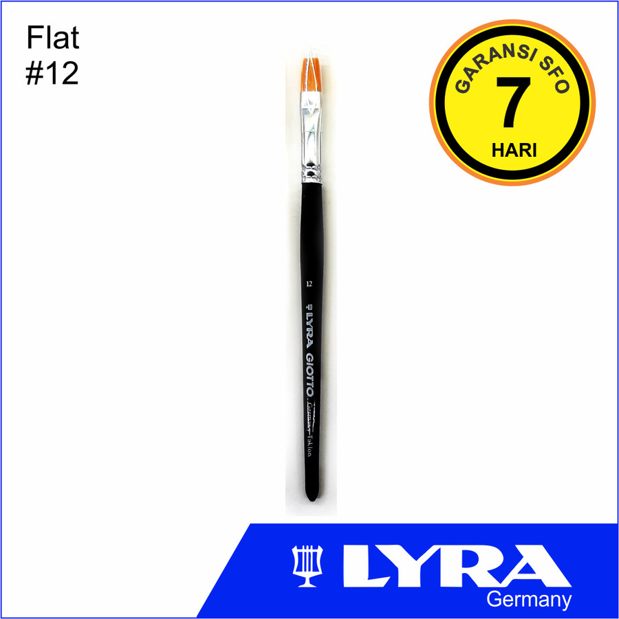 

Lyra Taklon Art Brush Flat 12 - Kuas Lukis No. 12