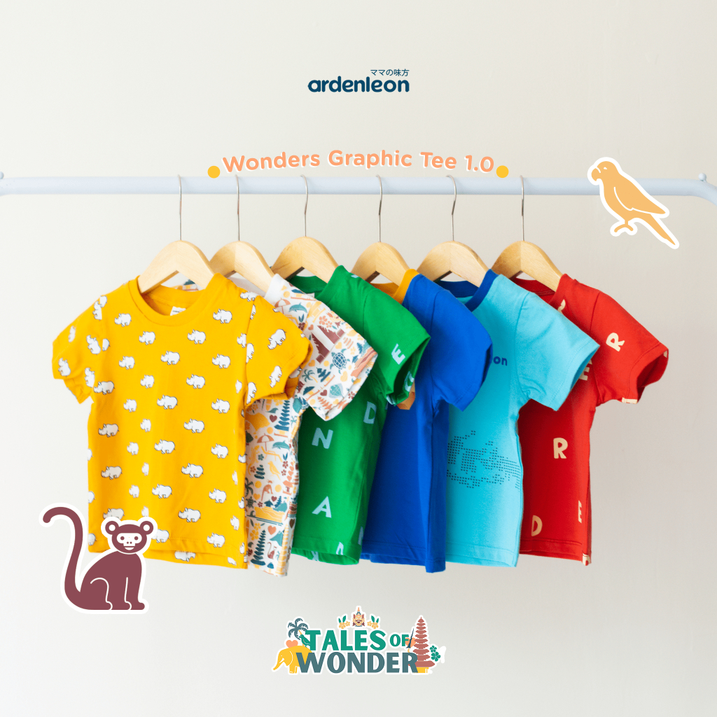 ARDENLEON Atasan Kaos Anak Wonders Graphic Tee 1.0