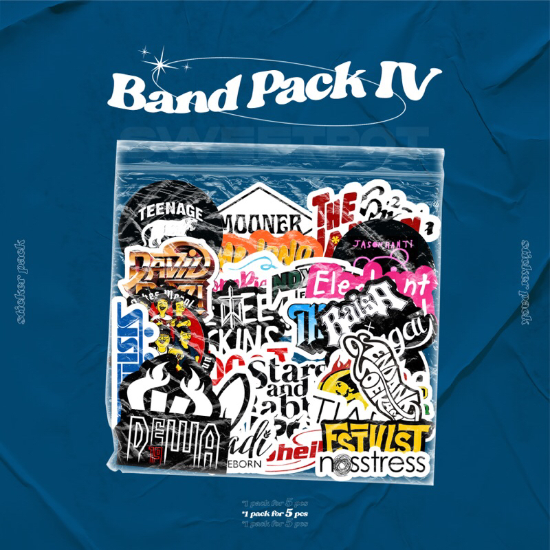 

(BISA COD) STICKER PACK [INDONESIAN BAND EDITION] PART 4 / STICKER AESTHETIC / STICKER RANDOM ISI 5 /STICKER METAL / STICKER POP / STICKER INDIE / STICKER BAND
