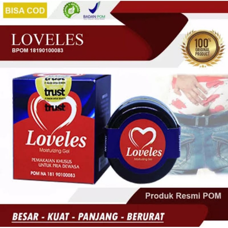 loveles original 100% bentrap loveless smoothing gel kesehatan obat kuat herbal tahan lama
