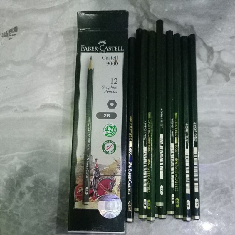 

Pensil faber Castell asli dijamin 2B 1pcs