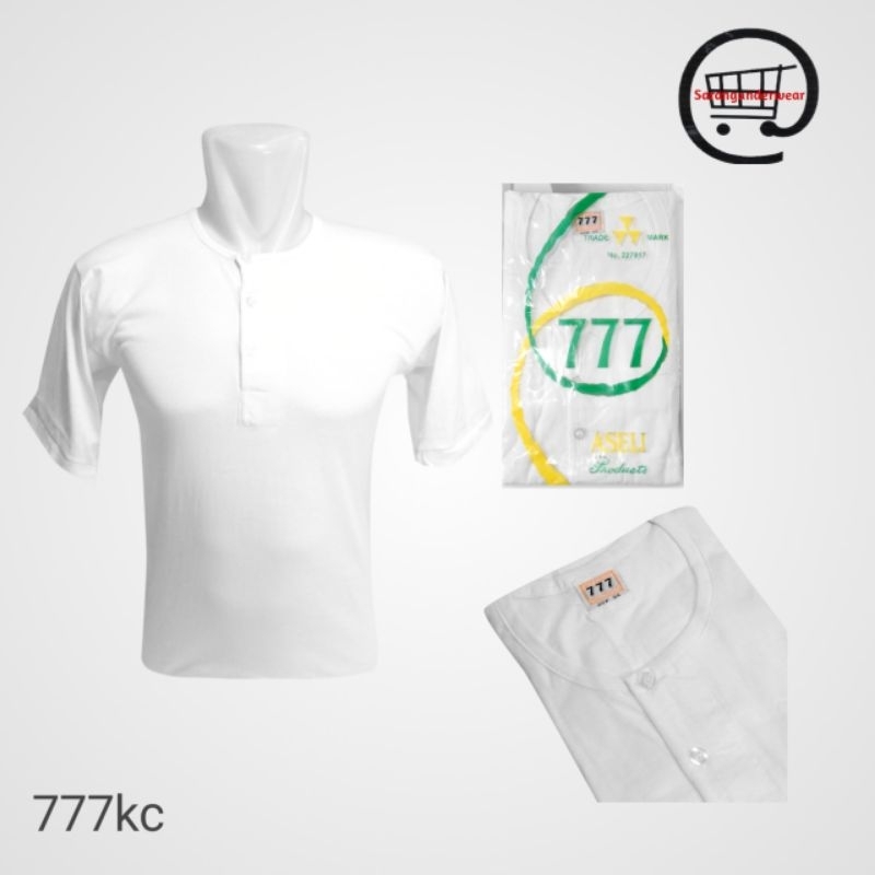 Kaos Dalam Oblong  Pria 777 kancing jumbo isi 1pcs